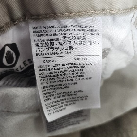 Levi's 514 Pants Men's 33x32 Khaki Slim Fit Straight Leg Cotton Modern Jeans - Picture 7 of 12